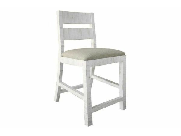 Pueblo White Ladderback Stool Chairs & Benches