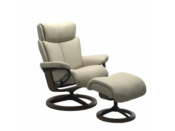 Stressless® Magic (L) Signature chair with footstool Recliners Stressless
