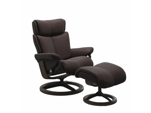 Stressless® Magic (M) Signature chair with footstool Recliners Stressless