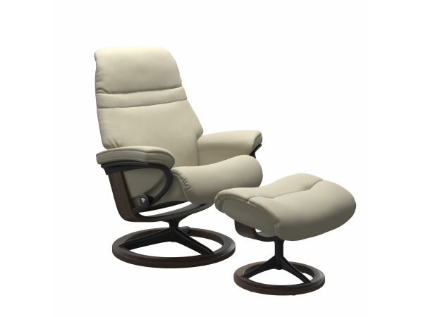 Stressless® Sunrise (S) Signature chair with footstool Recliners Stressless