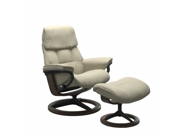 Stressless® Ruby (S) Signature chair with footstool Recliners Stressless