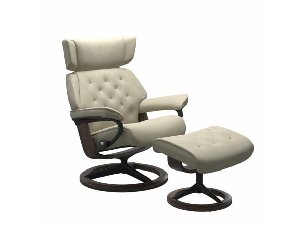 Stressless® Skyline (S) Signature chair with footstool Recliners Stressless