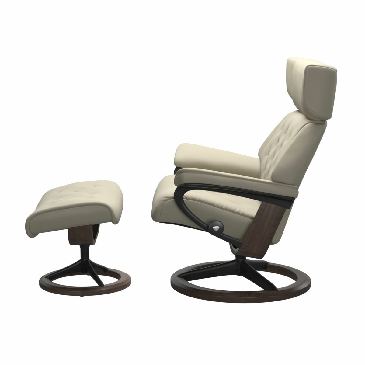 Stressless® Skyline (L) Signature chair with footstool Recliners Stressless 8