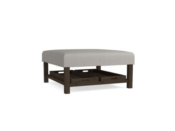 Lori Square Ottoman w/Trays Ottomans & Poufs