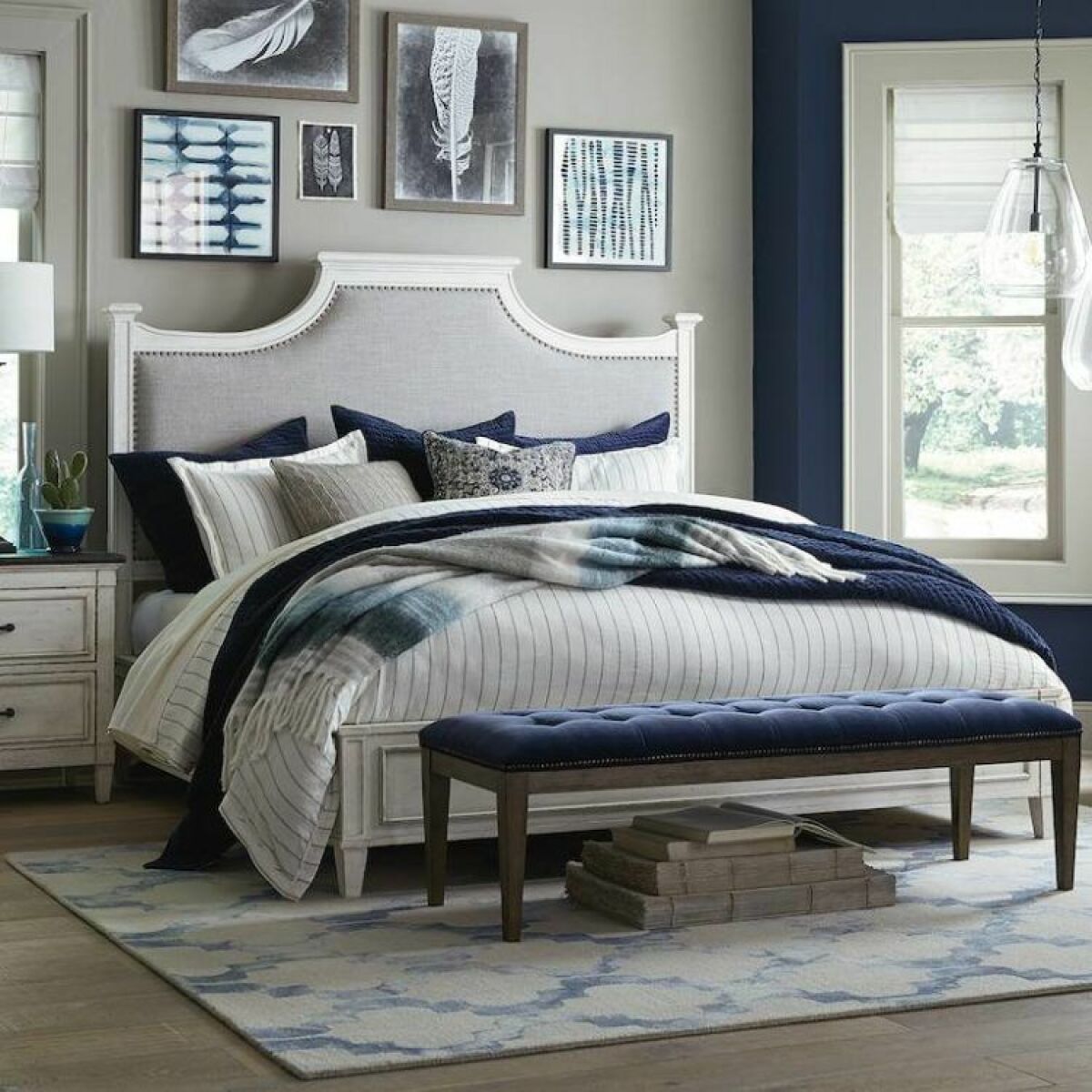 Bella Queen Upholstered Bed Slone Brothers Furniture Orlando
