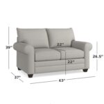 Alexander Roll Arm Loveseat - Image 3