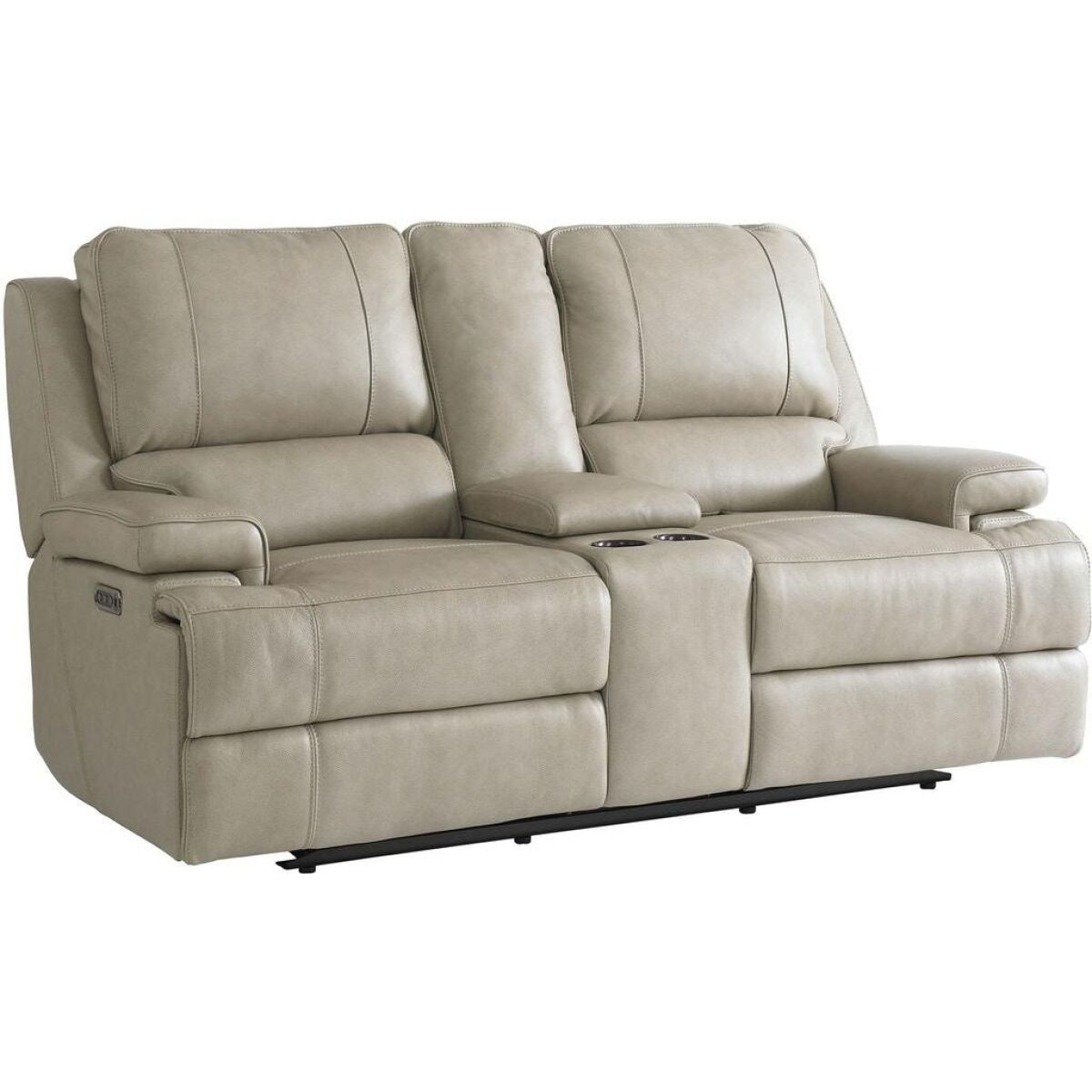 Parker Club Level Loveseat w/Power & Console Tan Loveseats 5
