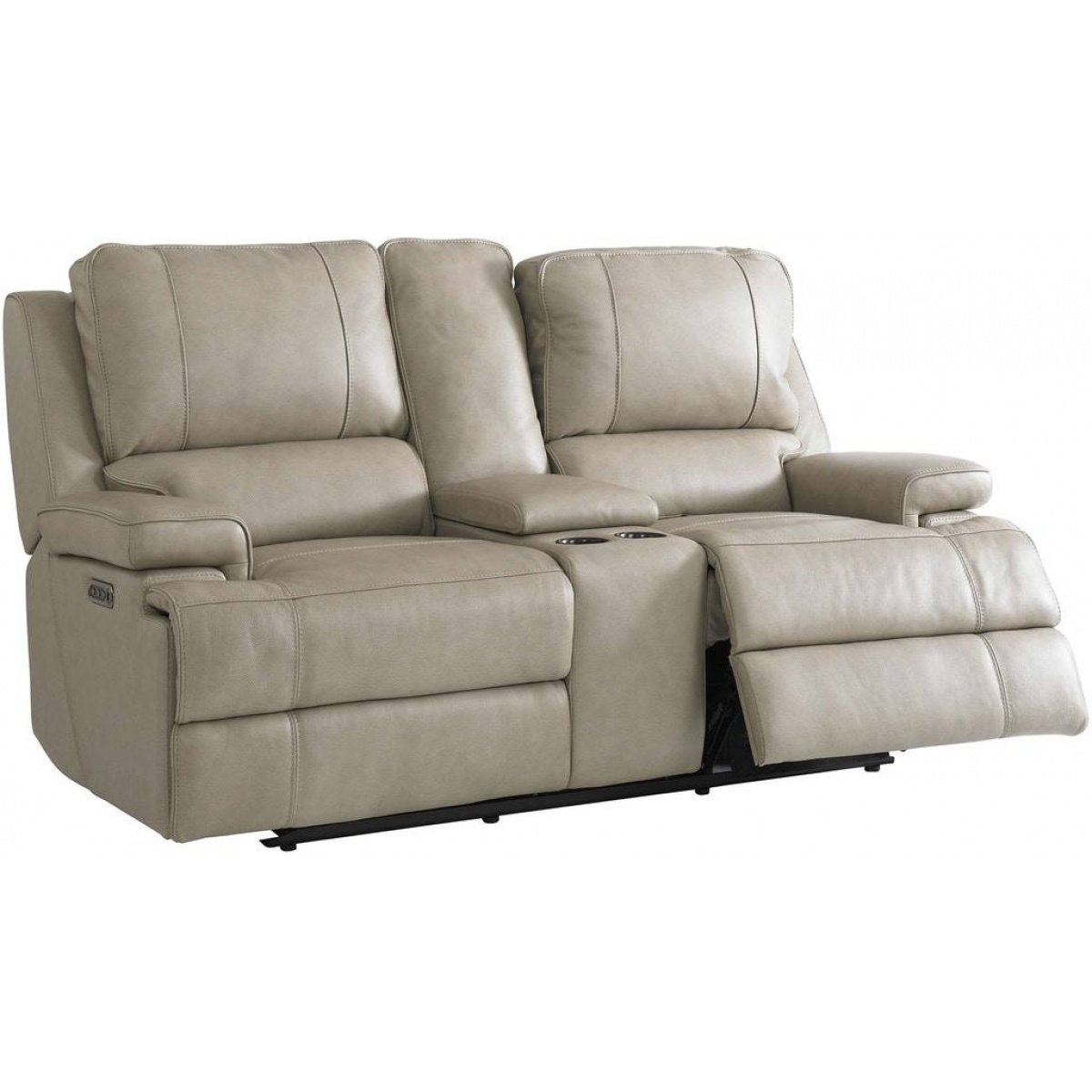 Parker Club Level Loveseat w/Power & Console Tan Loveseats 6