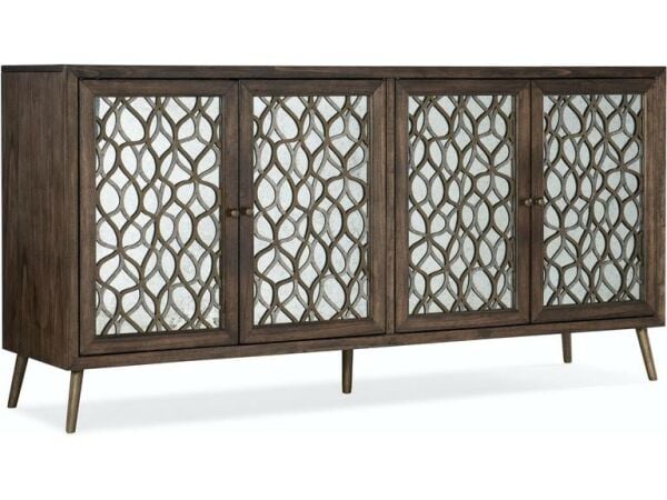 Home Entertainment Mixed Metals Entertainment Console Entertainment Stands Hooker Furniture