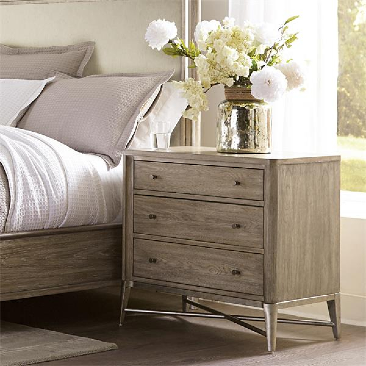 Sophie Three Drawer Nightstand Nightstands 7