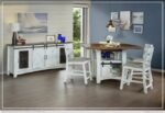 Pueblo White Counter Height Table Cocktail & Coffee Tables 10