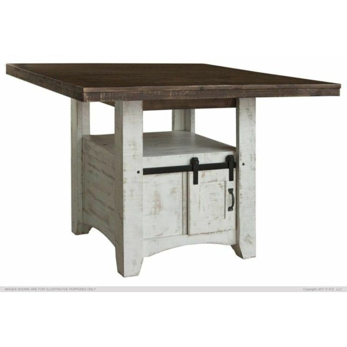 Pueblo White Counter Height Table Cocktail & Coffee Tables 6
