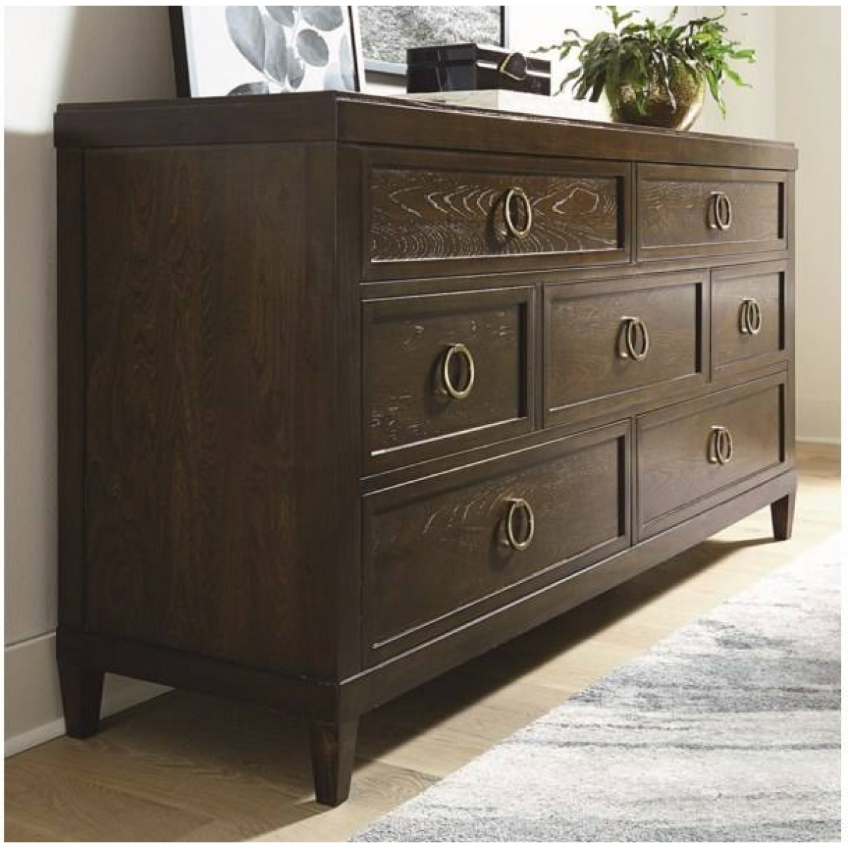 bassett black dresser Royalcraft Dresser for Bedroom, 7 Drawers Dresser with Distinctive Wo –  RoyalCraft main image 0