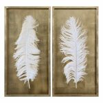 White Feathers Shadow Box