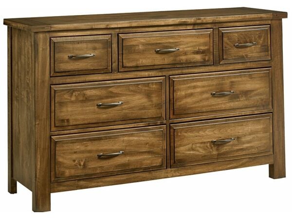 Artisan & Post Maple Road Triple Antique Amish Dresser – 7 Drawers Dressers Vaughan Bassett