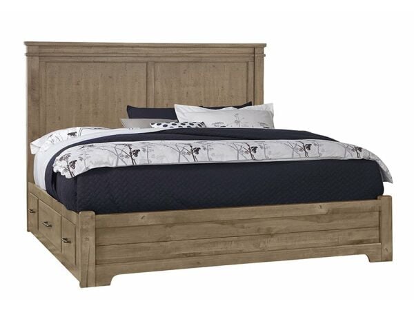 Artisan & Post Cool Rustic Natural Manison Bed with 2 Side Storage Beds Vaughan Bassett
