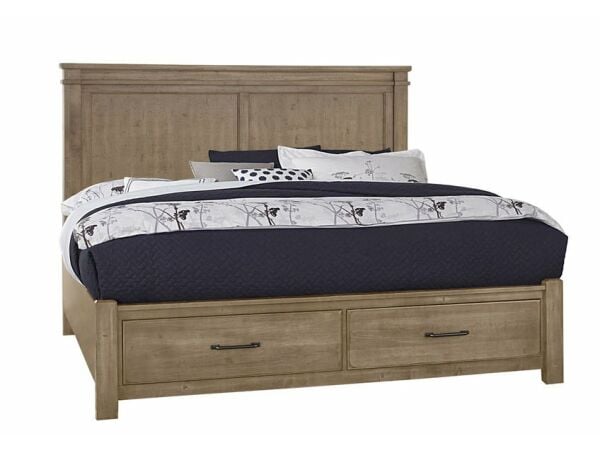 Artisan & Post Cool Rustic Natural Manison Bed Footboard Storage Beds Vaughan Bassett