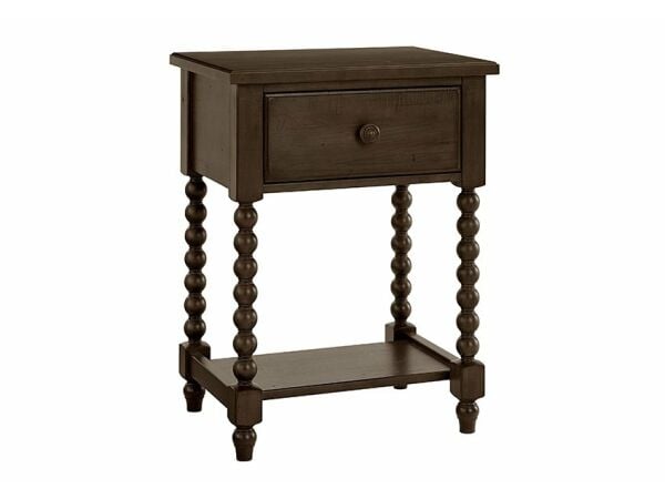 LMCO Scotsman Leg Night Table – 1 Drawer Molasses Nightstands Customizable