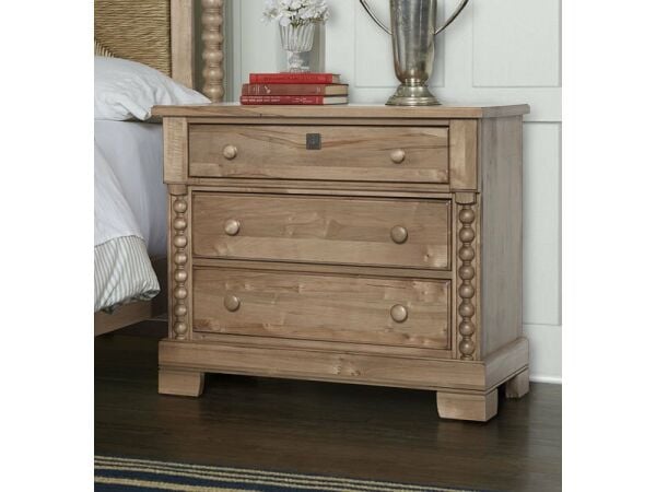 LMCO Scotsman 3 Drawer Nightstand Natural Maple Nightstands Customizable