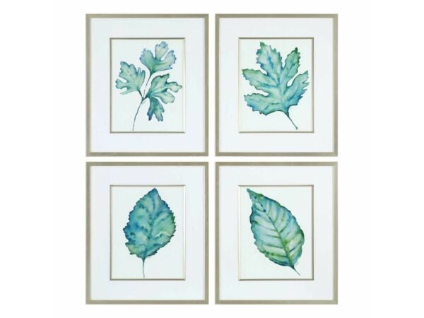 Spring Leaves Framed Prints, S/4 Art Uttermost