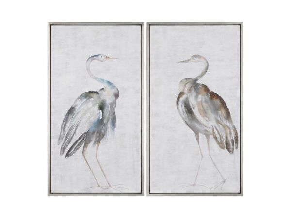Summer Birds Hand Painted Canvases, S/2 Art Uttermost