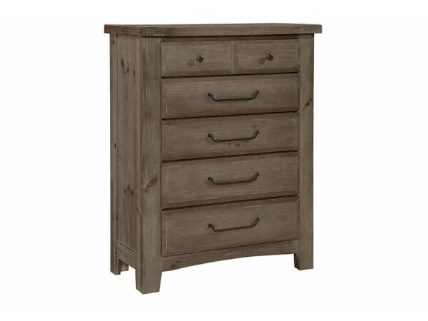 Sawmill Saddle Grey 5 Drawer Storage Chest Chests Vaughan Bassett
