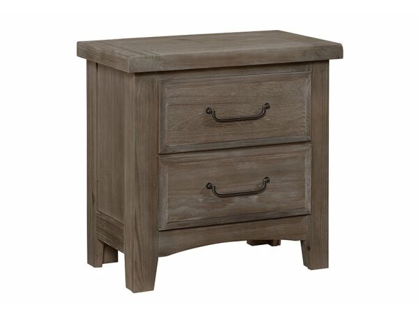 Sawmill Saddle Grey 2 Drawer Nightstand Nightstands Vaughan Bassett