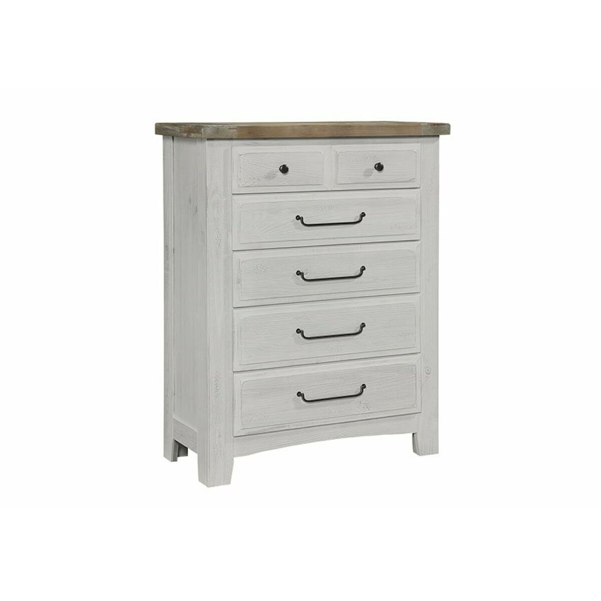 Sawmill 5-Drawer Storage Chest Alabaster 2-Tone Chests Vaughan Bassett 5