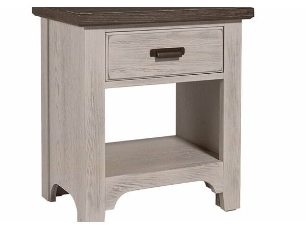 LMCO Home Bungalow Home Nightstand – 1 Drawer Dover Grey/Folkstone Nightstands Vaughan Bassett