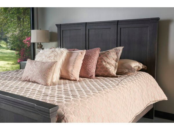 Champagne King Crown Panel Bed With Flat Panels Beds Amish
