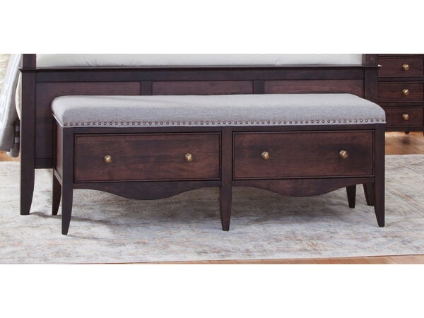 Providence 2 Drawer Bench Chairs & Benches Amish