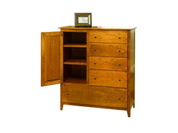 Jamestown Square Door Chest (2 Adjustable Shelves And 1 Clothes Rod) Chests Amish