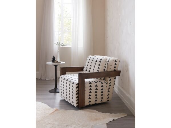 Cabell Exposed Wood Swivel Chair - Image 4