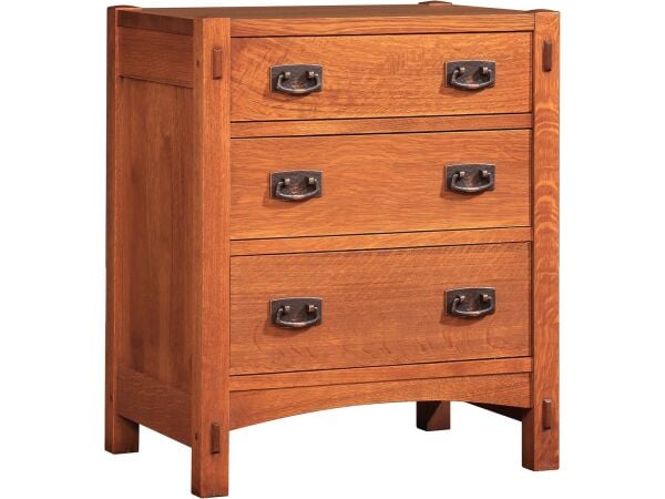 Missions Three Drawer Night Stand Nightstands Stickley Furniture