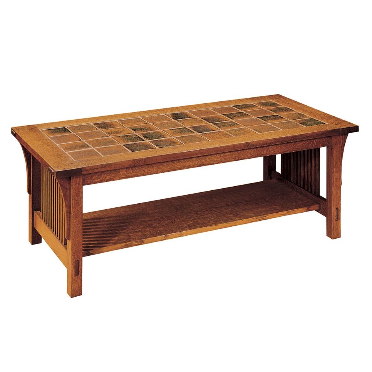 Mission Tile Top Cocktail Table Cocktail & Coffee Tables Stickley Furniture 4