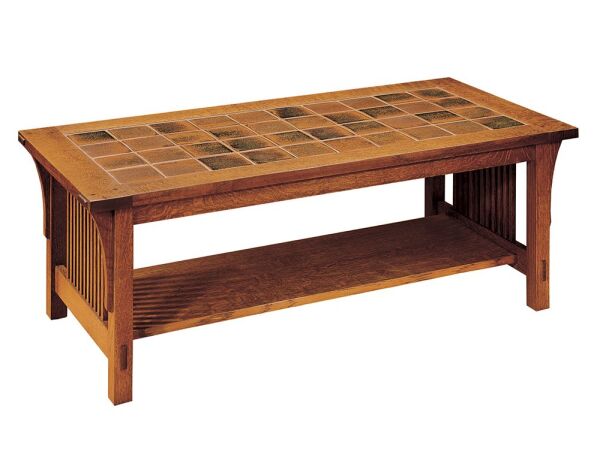 Mission Tile Top Cocktail Table Cocktail & Coffee Tables Stickley Furniture