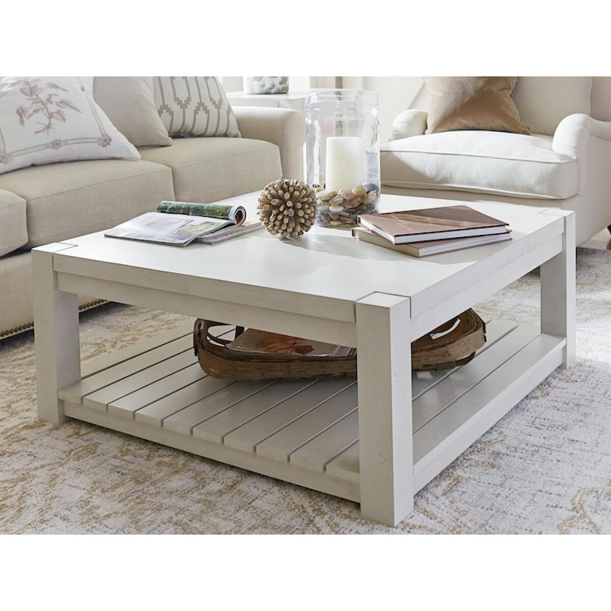 Hampton Maple Square Cocktail Table Cocktail & Coffee Tables Bassett Furniture 7