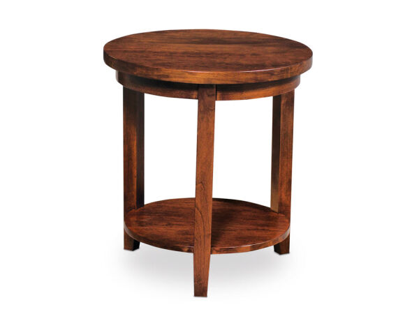 Parkdale Round End Table With Shelf – Quickship End tables Customizable