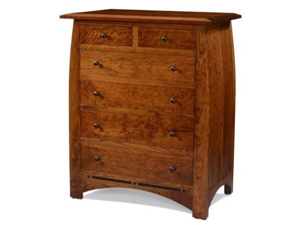 Amish Crafted Solid Premium Cherry Wood Aspen 6 Drawer Chest Chests Customizable