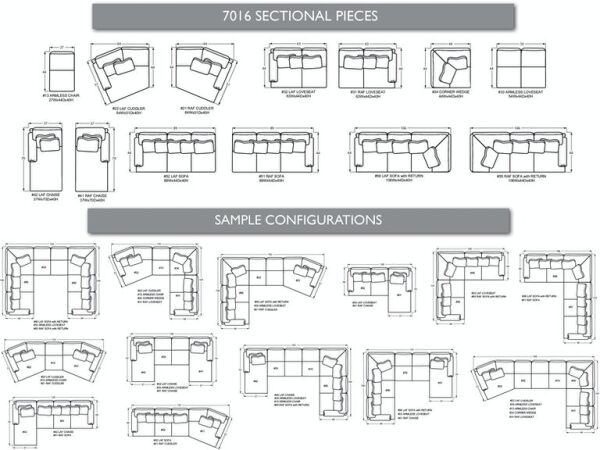 Craftmaster Essentials Craftwood Sectional 7016-Sect - Image 5
