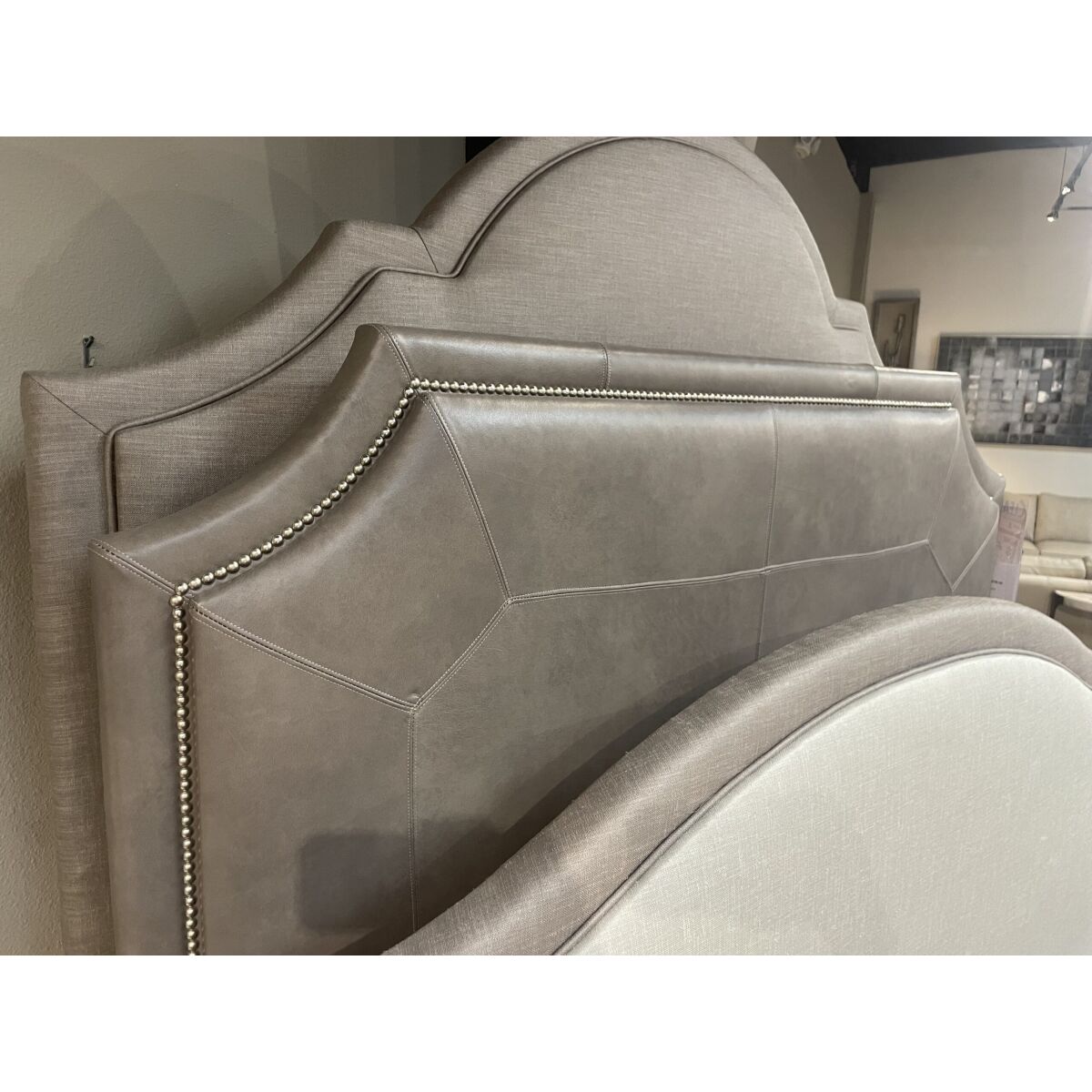 Basset Upholstered Queen Headboard (Third Headboard Shown) #1678 Clearance 9