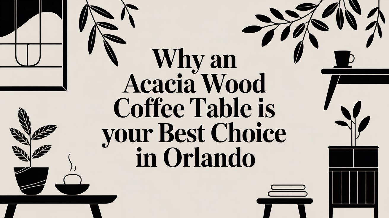 Acacia Wood Coffee Table Home Decor