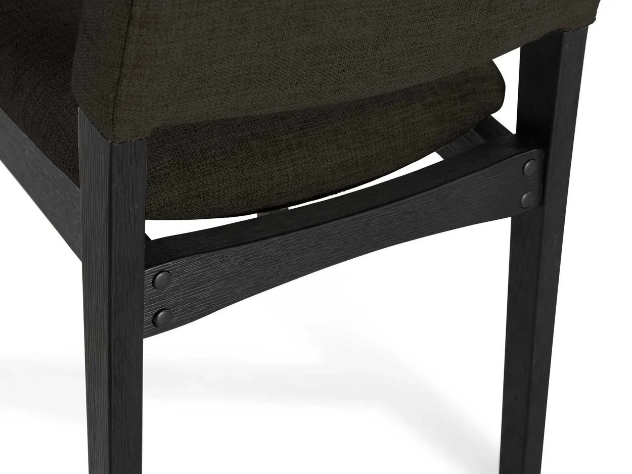 Transformer Stackable Side Chair In Smoked Hickory Dark Gray & Onyx - Image 4