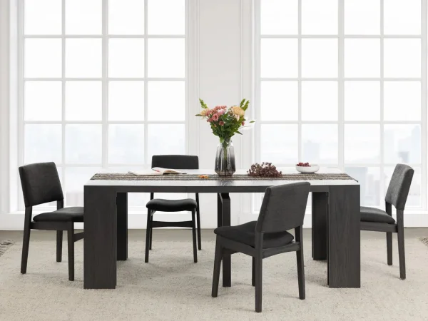 Transformer Stackable Side Chair In Smoked Hickory Dark Gray & Onyx - Image 7