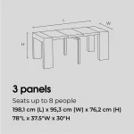 Transformer Extendable Dining Table & 4 Stackable Chairs In Scandinavian Oak - Image 13