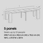 Transformer Extendable Dining Table, 4 Stackable Chairs & Bench In Scandinavian Oak - Image 13