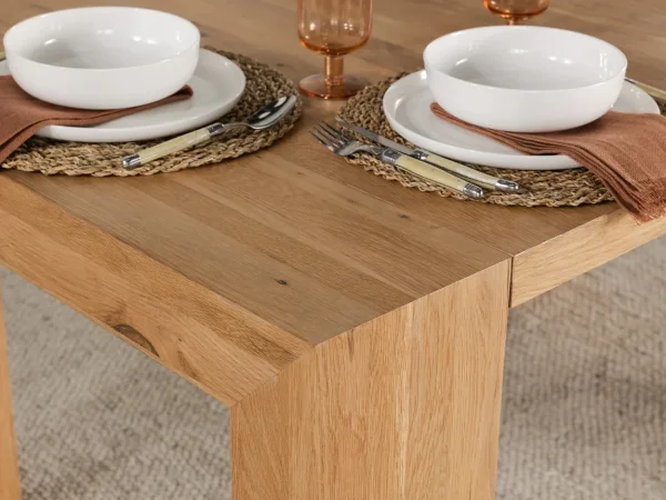 Transformer Extendable Dining Table & 4 Stackable Chairs In Scandinavian Oak - Image 6