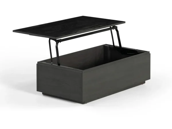Transformer Lift Top Coffee Table In Smoked Hickory Dark Gray - Image 3