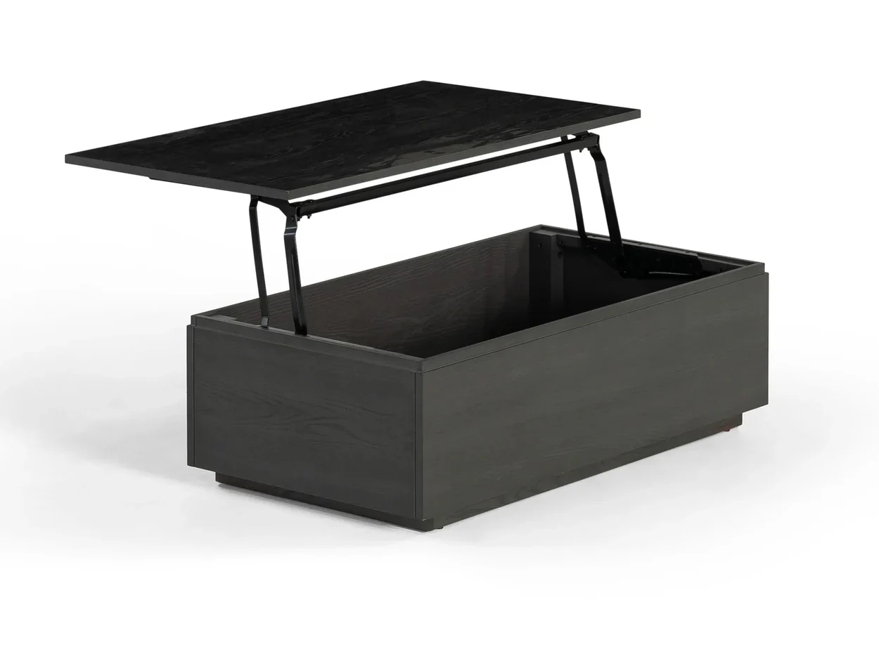 Transformer Lift Top Coffee Table In Smoked Hickory Dark Gray - Image 3