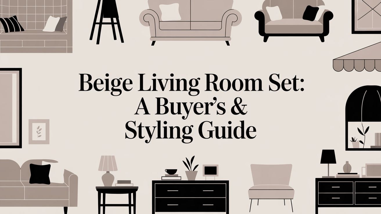 Beige Living Room Set Furniture Layout